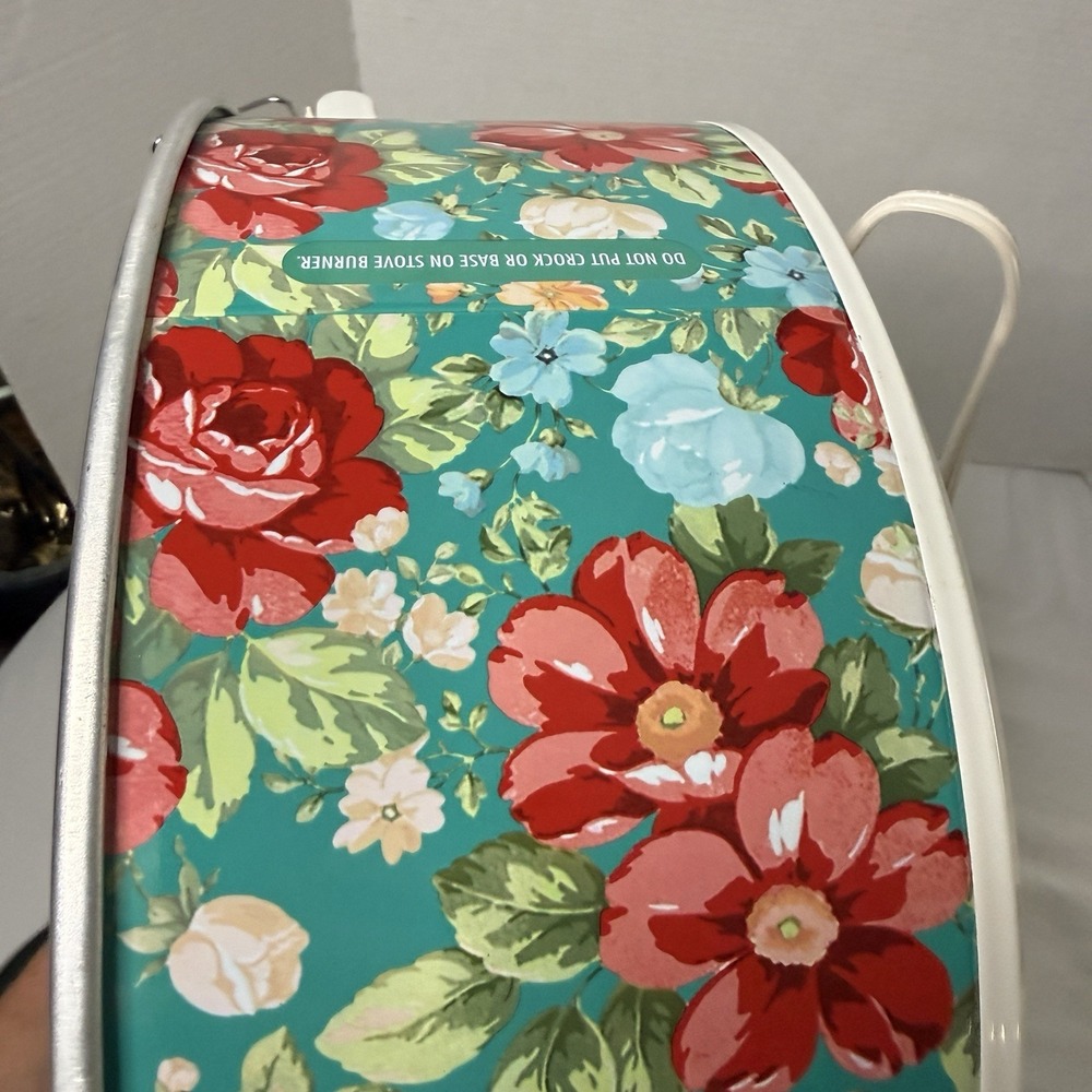 🌺 Pioneer Woman 6 QT Slow Cooker Vintage Floral Crock Pot #33362 Hamilton Beach - Picture 9 of 12